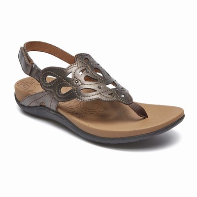 Rockport Ridge Sling Sandalen Damen Metal UEG-352064